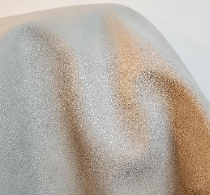 Latte Milk Cream Pebblegrain Faux Vegan Leather Synthetic Pleather 0.9 mm 1 - Image 2