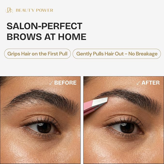 Beauty Power Tweezers for Women Facial Hair: Ultra Precision Tweezers for Women - Image 3