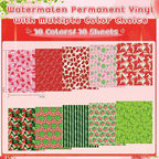Tintnut Watermelon Permanent Vinyl 10 Pcs 12x10in Permanent Adhesive Vinyl | - Image 2