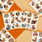 100Pcs Beaver Stickers for Water Bottle, Laptop - Image 6