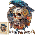 KAAYEE Wooden Puzzles for Adults, 3D Visual Effect Raven & Mechanical Skull by KAAYEEDirect