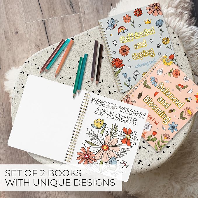 Beautiful Adult Coloring Book Set of 2 - Image 2