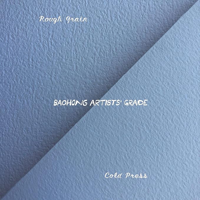 BAOHONG Artists' Watercolor Paper Block, 100% Cotton, 140LB/300GSM, Watercolor - Image 3