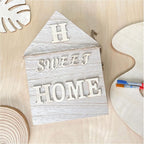 4 Pack 8 Inch Wooden House Shape Block Unfinished Wood Farmhouse Cutouts - Image 5