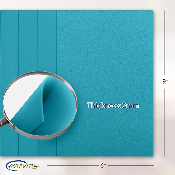 Light Blue EVA Foam Sheets, 6 x 9 Inch, 2mm Thick – Foam Paper - Image 2