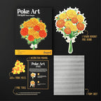 Unwynd Poke Art Marigold Flower Bouquet | Mess-Free Arts and Crafts - Image 3
