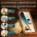 Vintage Feather Quill Pen and Ink Set - Image 2