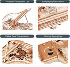 ROKR 3D Wooden Puzzles for Adults 223pcs Piano Model Kit 1:20 Scale Building - Image 5