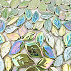 500g/1.1lb Leaf-Shaped Ceramic Mosaic Tiles, Ceramic Mosaic Pieces - Image 3