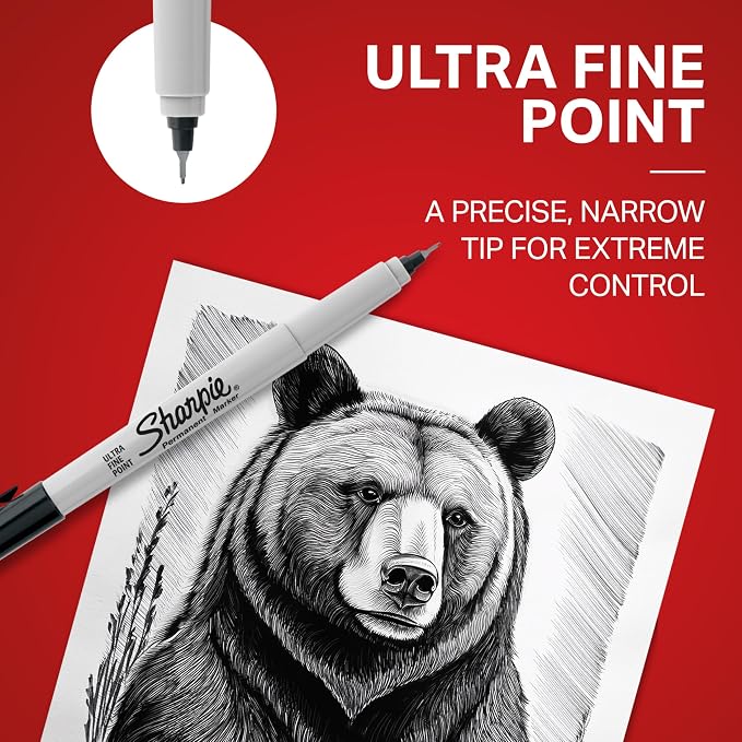 Sharpie Permanent Markers, Ultra Fine Point, Office Supplies - Image 5