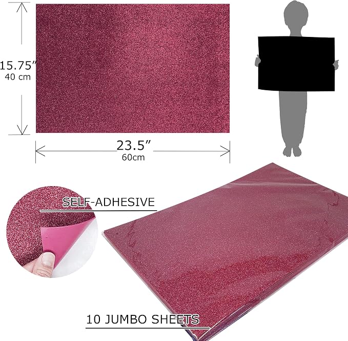allgala Jumbo Self-Adhesive Glitter EVA Foam Sheets Paper Sheets - Image 2