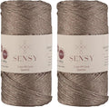 2 Pack of Sensy Premium 2mm 251 Yards Sparkle Polyester Rope 90% Polypropylene by SSENSY