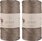 2 Pack of Sensy Premium 2mm 251 Yards Sparkle Polyester Rope 90% Polypropylene by SSENSY