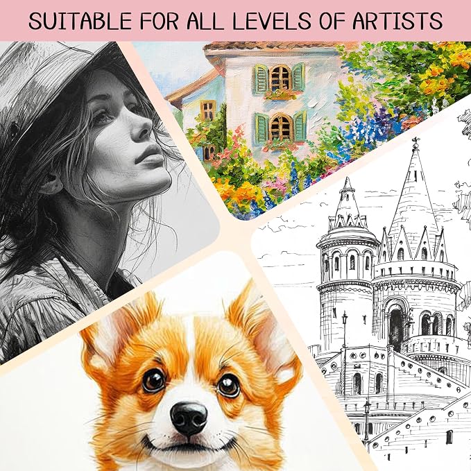 WINNER 9" x 12" Sketch Book 4 Pack, 400 Sheets Spiral Bound Art Sketchbook - Image 7