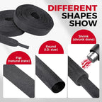 2 in 1 Heat Shrink Braided Sleeving Fabric Tubing-Ideal fit Irregular Shape - Image 2