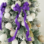 HUIHUANG Purple Satin Wired Ribbon 1-1/2 inch Dark Purple Wire Edge Ribbon - Image 7