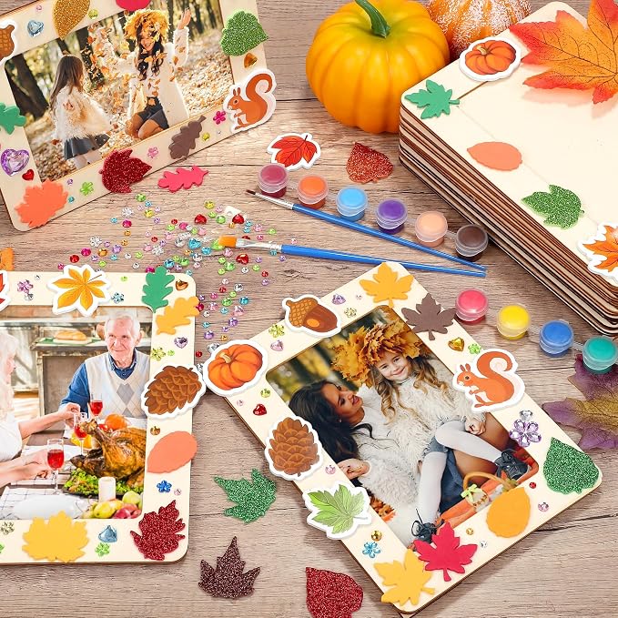 Fovths 24 Packs Fall Picture Frame Painting Craft Kit - Image 5