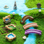 Jetec 12 Pcs Mini Fairy Garden Accessories Miniature Tiny Stone Bridge Mini - Image 3