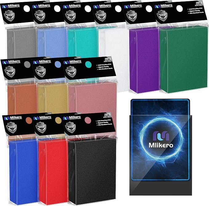 Mlikero 1200 Count Card Sleeves, Matte Magic Card Sleeves, Smooth Shuffle & by Mlikero