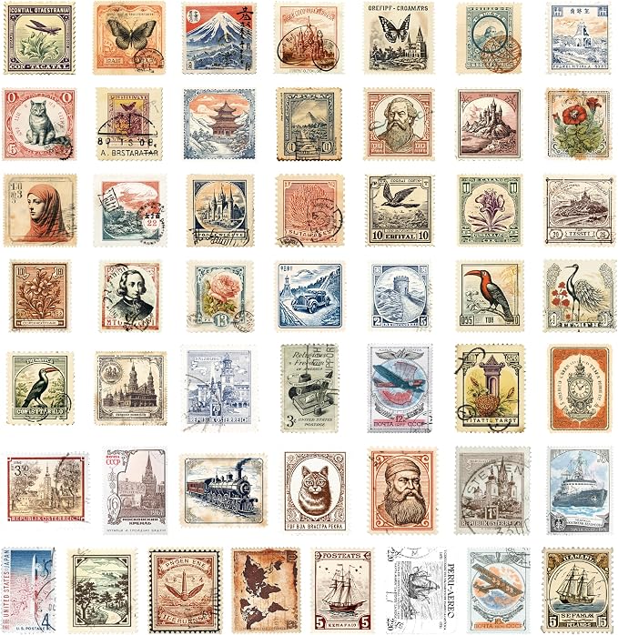 Vintage Scrapbook Stickers Set, Retro Stickers - Image 6