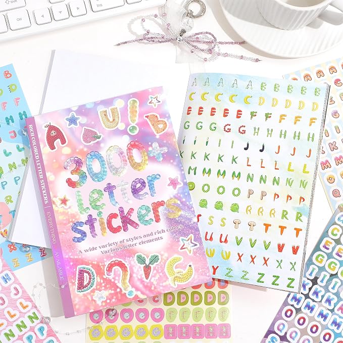 3000+ Pcs Alphabet Sticker for Journaling, Fun & Colorful Craft Letter Stickers - Image 8