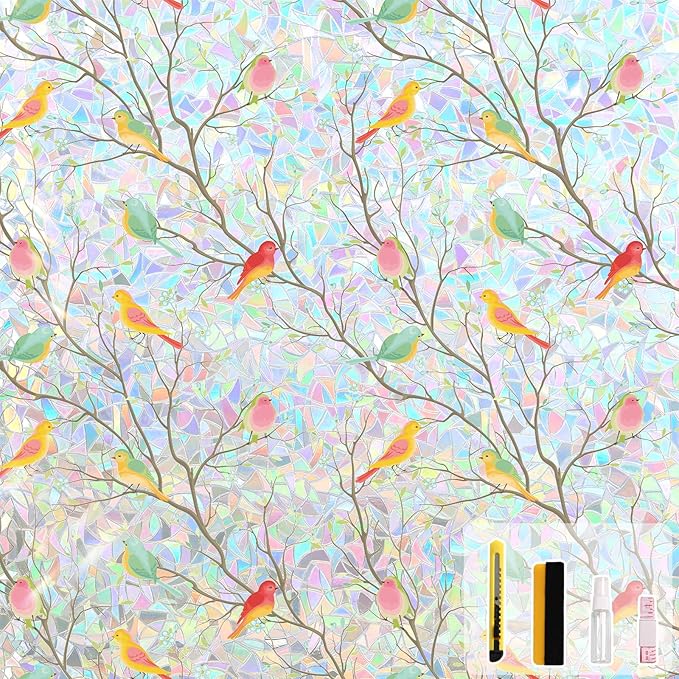 Kromapolis Window Privacy Film, Stained Glass Sticker Window Clings, Decorative by Kromapolis