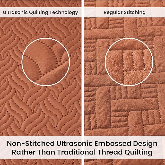Love's cabin Quilts for Queen Bed Umber Bedspreads Bedding Set - Image 3