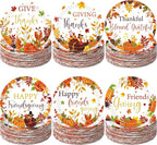 Funnymoom 60 Pcs 7 Inch Happy Friendsgiving Paper Plates Give Thanks Plates by Funnymoom