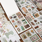 Vintage Washi Stickers for Scrapbooking, Aesthetic Sticker Book for Journaling - Image 4