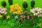 MOMOONNON 28 Pcs Miniature Fairy Garden Tree Plant Ornament, Mixed Model Trees - Image 7