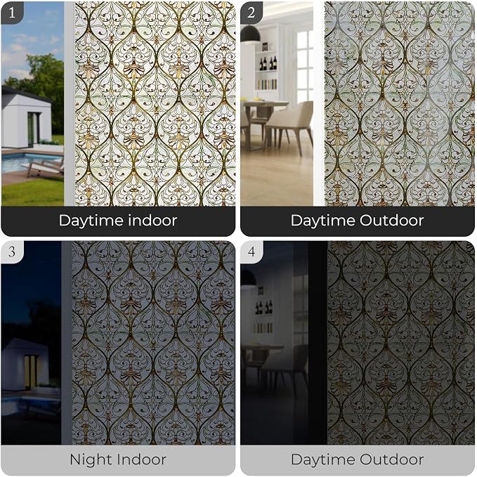 3D Stained Glass Window Film, Decorative Window Privacy Film - Image 6