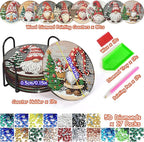 Clendo 8 PCS Christmas Gnome Diamond Art Coaster Kits - Image 3