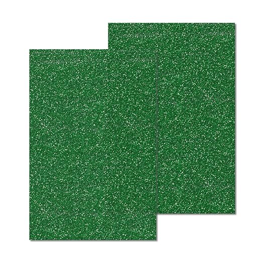 2 Pack 8'' x 12'' Glitter Dark Green Acrylic Sheet, 3mm Thick Acrylic by Unknown