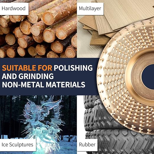 Pomsare 5PCS Angle Grinder Wood Carving Disc Set, Polishing Wheel Pad Sanding - Image 6