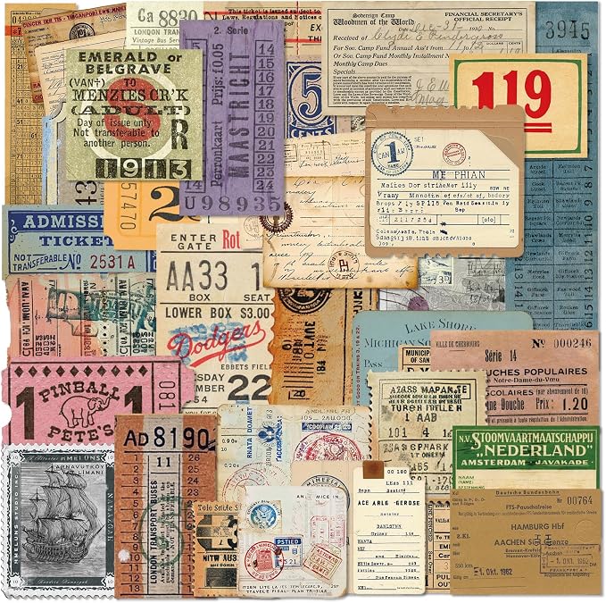 PRSTINCOL 100Pcs Vintage Sticker Pack by PRSTINCOL