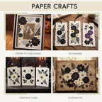 LUXEEASE 90P Halloween Black & White Dried Pressed Flowers | Gothic elegant - Image 6