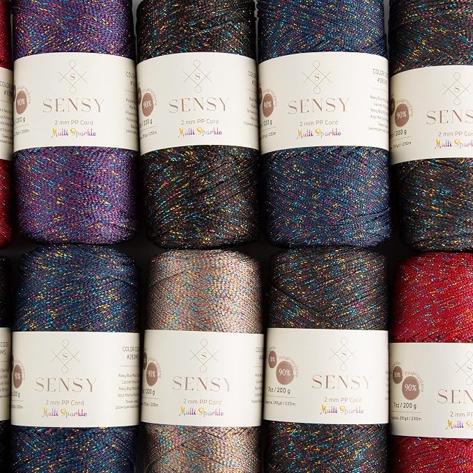 Sensy Premium 2mm 251 Yards Sparkle Polyester Rope 90% Polypropylene 10% - Image 8