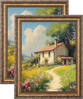 eletecpro 8x10 Vintage Picture Frame, Glass Cover, Bronze Gold, Horizontal or by eletecpro