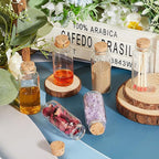Gerrii Mini Glass Bottles with Wood Cork Stoppers, Mini Potion Glass Vials - Image 7