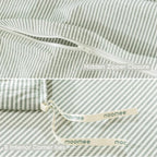 MooMee Striped Duvet Cover Set 100% Washed Cotton Linen Like Textured - Image 6