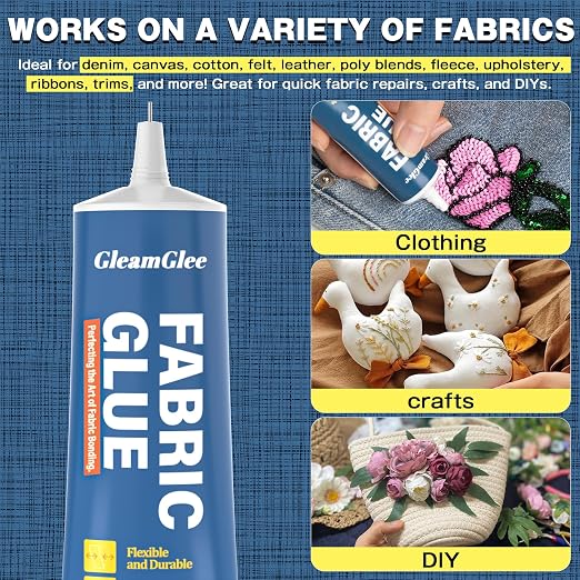 Fabric Glue, Permanent Extra Strong Clear Washable Fabric Adhesive - Image 6