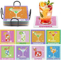 UPINS 8Pcs Cocktail Diamond Art Coasters, Summer Beach Diamond Art Coasters by UPINS