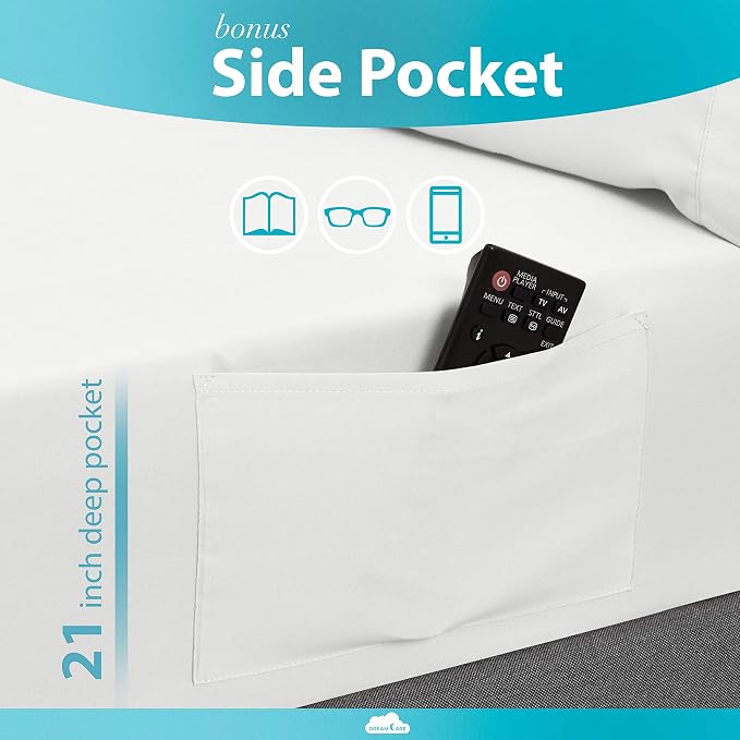 DREAMCARE Twin XL Fitted Sheet - Image 3