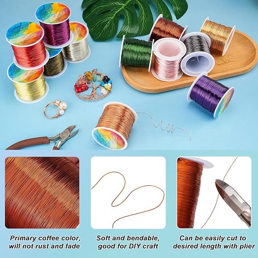 328 Feet Tarnish Resistant Copper Wires 28 Gauge/0.3mm Jewelry Craft Wires - Image 3