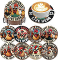 8 PCS Chicken Diamond Art Coasters Kits Diamond Painting Coaster | Diamond by Benjenes
