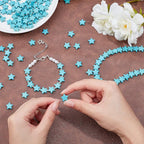 arricraft About 160 Pcs Star Shaped Stone Beads, Synthetic Howlite Star Beads - Image 3