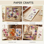 LUXEEASE 100P Purple Dried Pressed Flowers | Dusty mauve shades, big to tiny - Image 5