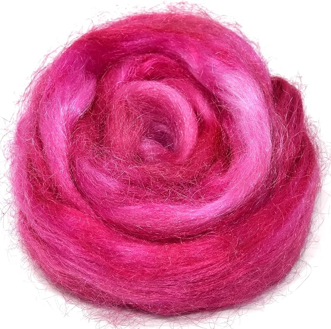 Hand Dyed FIRESTAR Nylon Fiber for Spinning, Felting and Doll Making. Trilobal by LivingDreamsYarn