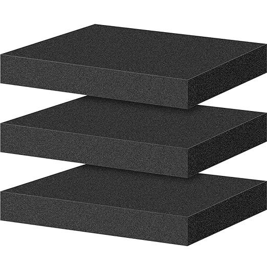 ToLanbbt Polyurethane Foam Sheets, 3P 18 x 12 x 2 Inch Cuttable Tool Box Case by ToLanbbt