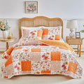 Joyreap 3 Pieces Quilt Set California King, 102x114 inches- Floral Patchwork by Joyreap